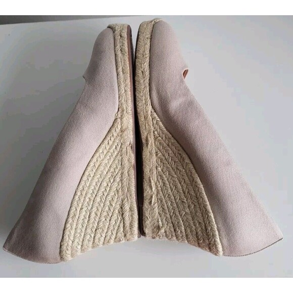 J. Crew Women's Tan Beige Wedge Pump Heels Espadrilles Size 9.5 - Picture 6 of 7
